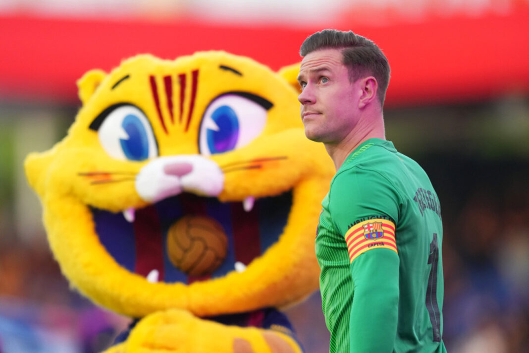 FC Barcelona v Como1907 - Joan Gamper Trophy Marc-André ter Stegen wearing the captain's armband for Barcelona during a La Liga match at Camp Nou.