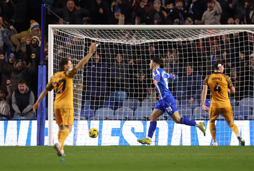 Bailey Cadamarteri celebrates after scoring