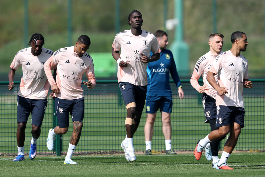 Aston Villa FC Training Session And Press Conference - UEFA Europa League 2025/26 Quarter-Final First Leg Aston Villa