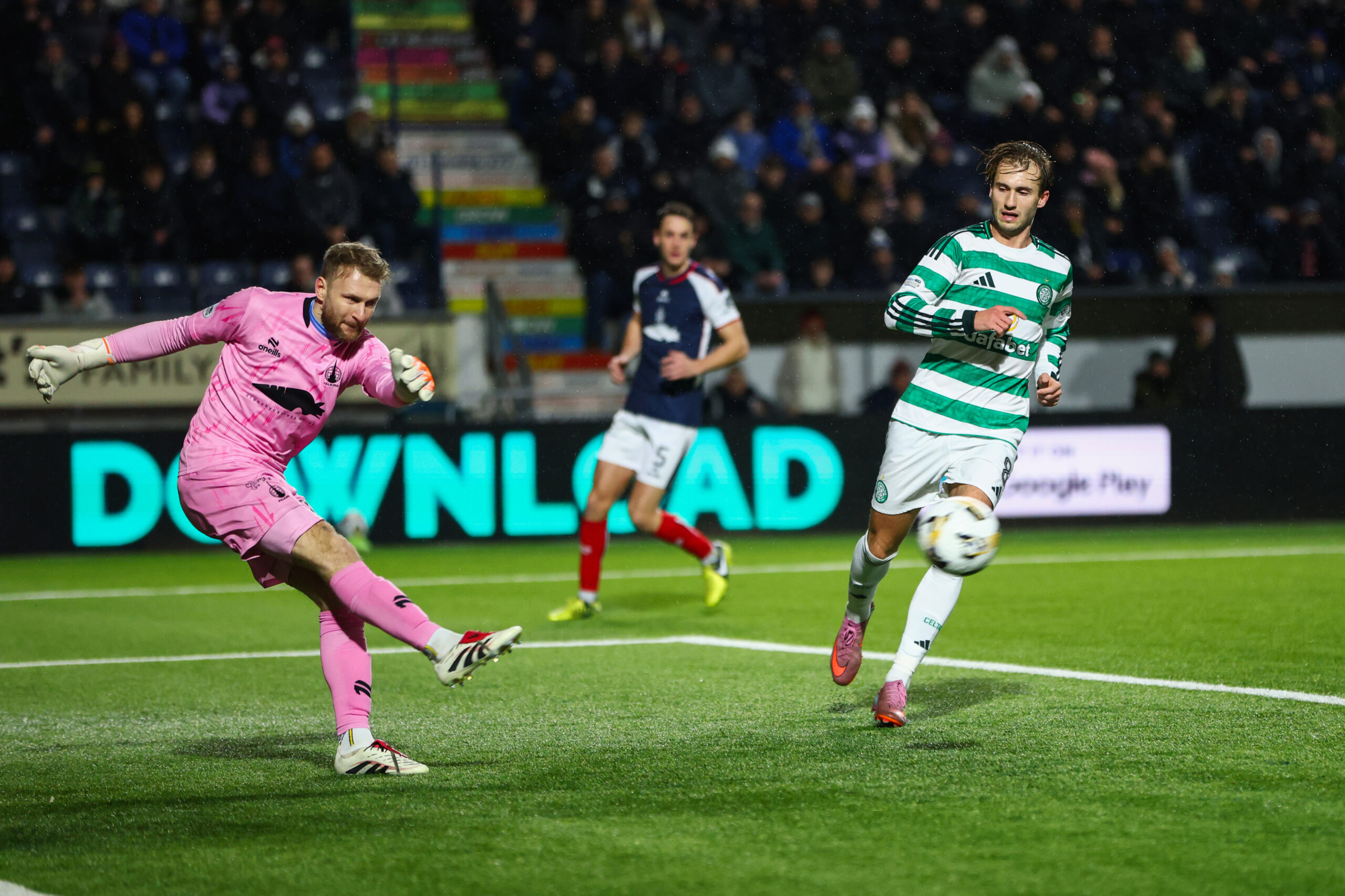 Celtic star Nygren in action against Falkirk