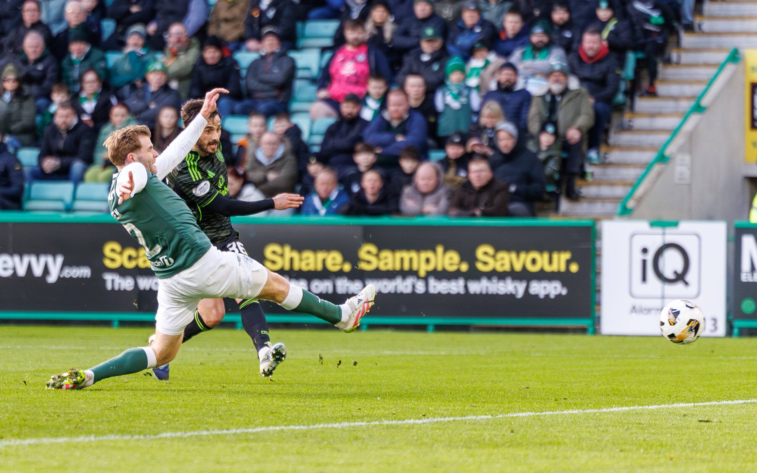 Celtic defender Saracchi in action against Hibs