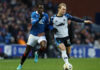 Rangers winger Gassama in action against Falkirk
