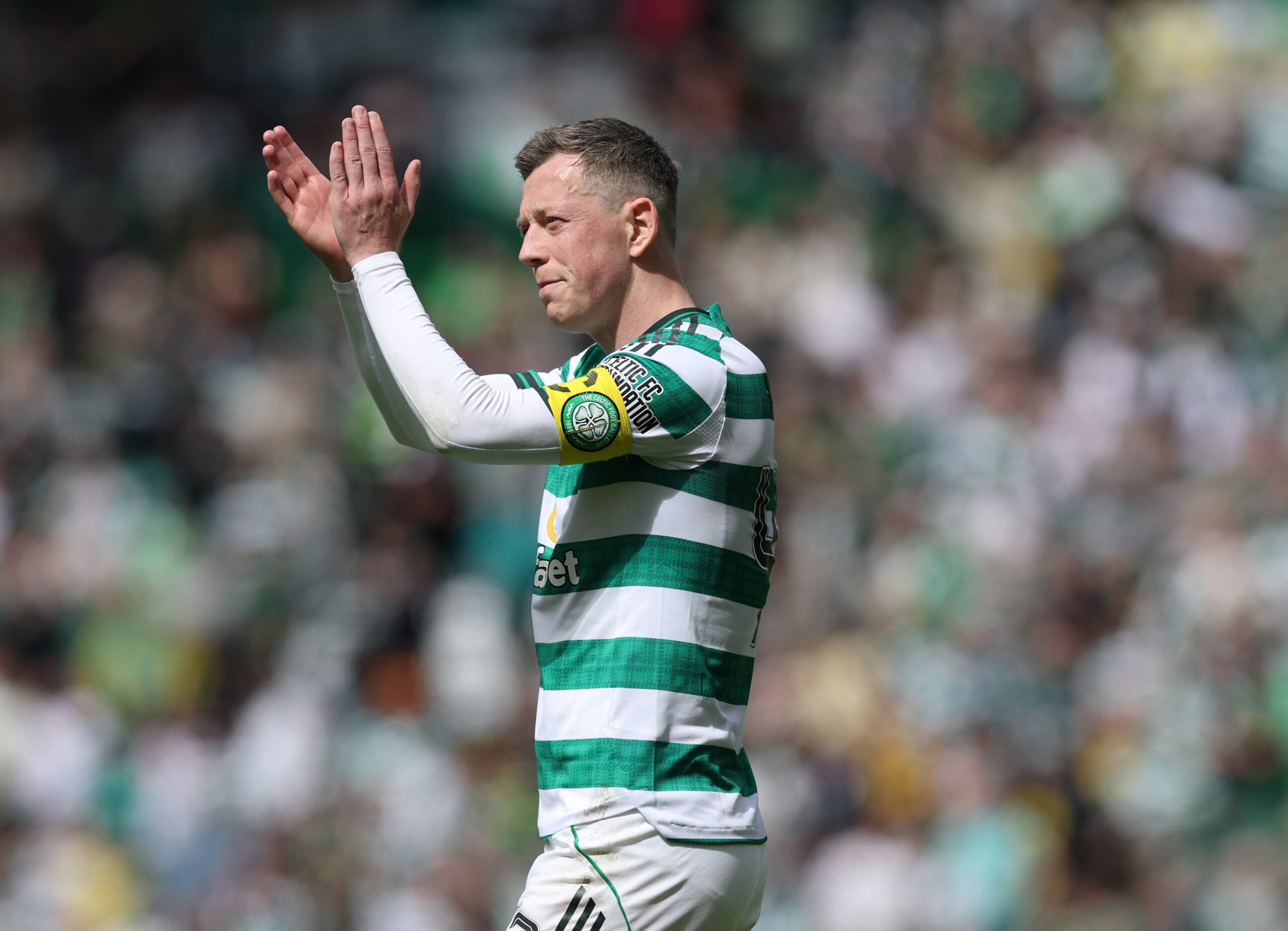 Celtic skipper McGregor in action against Rangers