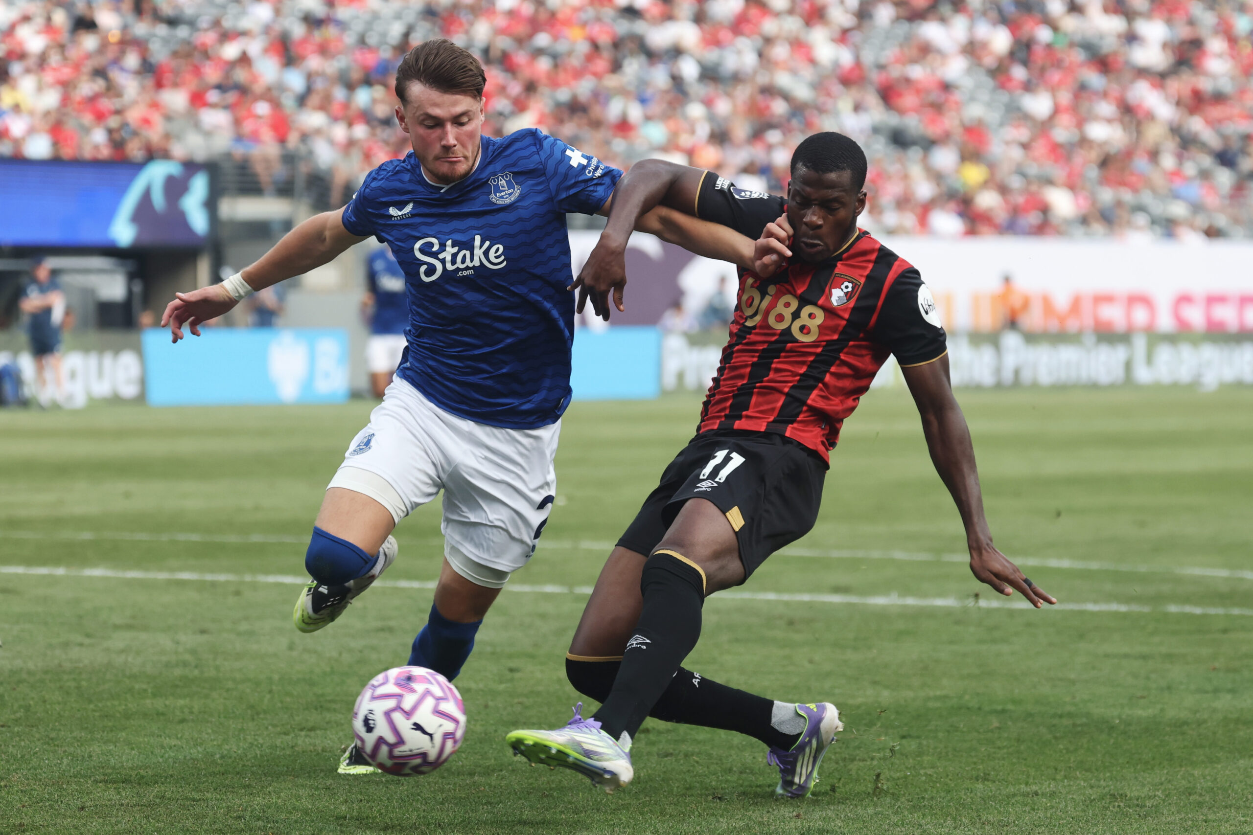 Former Rangers right-back Patterson in action against Bournemouth