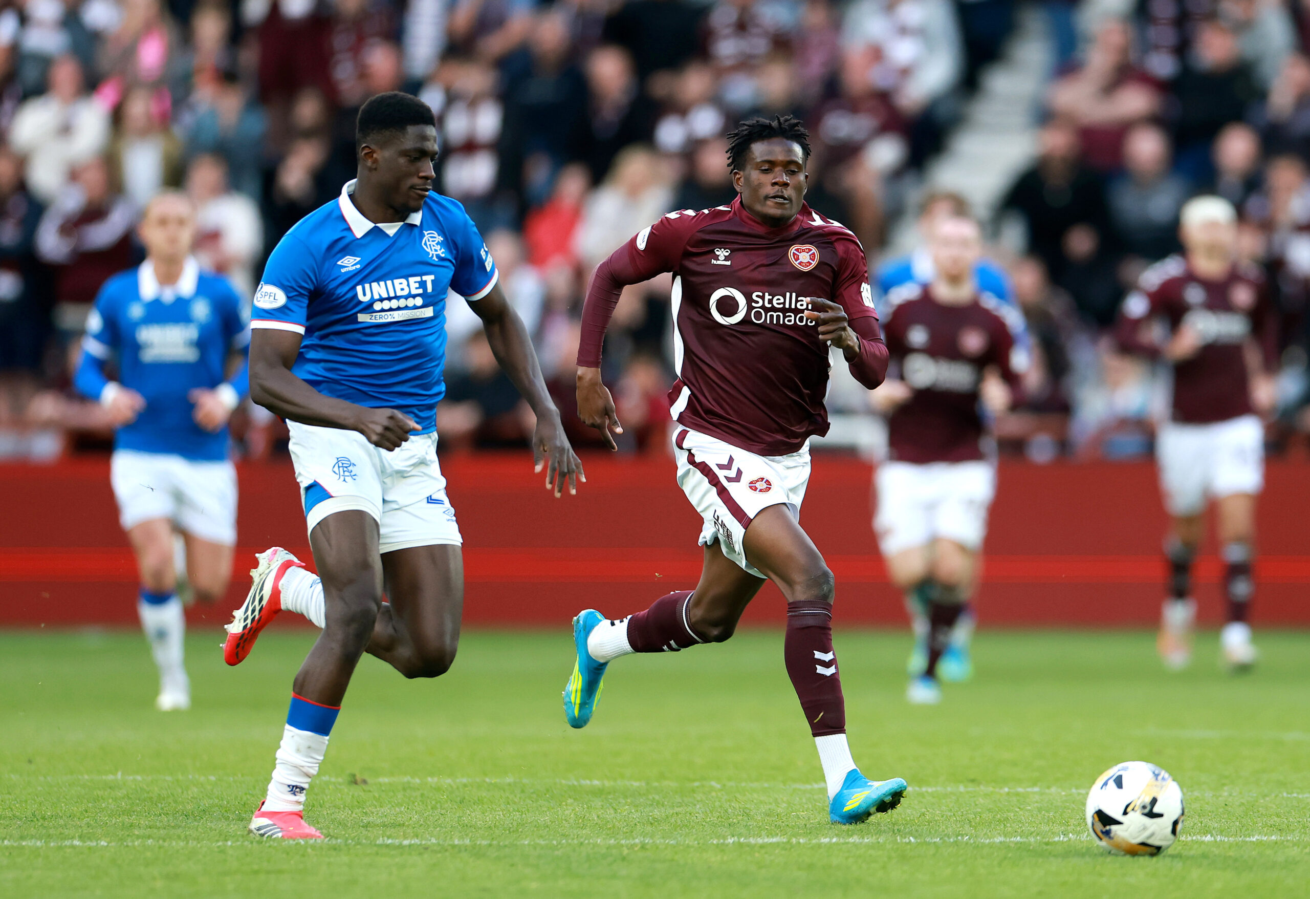 Rangers defender Djiga in action against Hearts